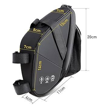 Amazon.co.jp: サドルバッグ ストラップ式 自転車用 大容量 1.5L